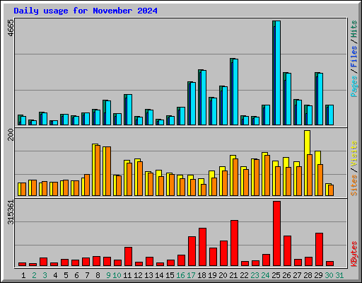 Daily usage for November 2024
