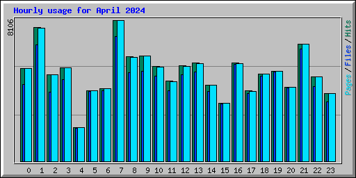 Hourly usage for April 2024