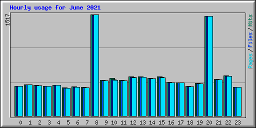 Hourly usage for June 2021